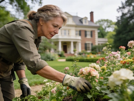 Betti Pool Retires After 30 Years as Governor Warner Mansion Gardener Farmington Voice