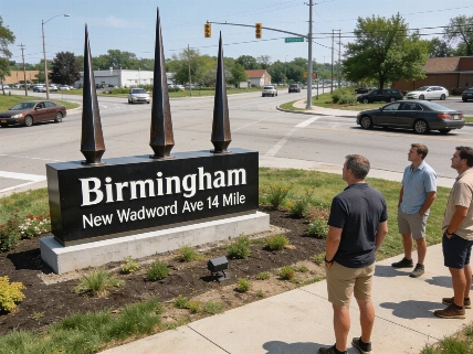 Birmingham Residents Criticize New Gateway Sign on Woodward Avenue Farmington Voice
