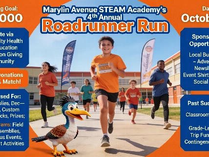 Marylin Avenue STEAM Academy Launches $30K Roadrunner Run Drive Farmington Voice