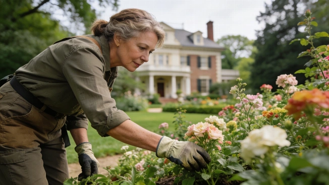 Betti Pool Retires After 30 Years as Governor Warner Mansion Gardener Farmington Voice