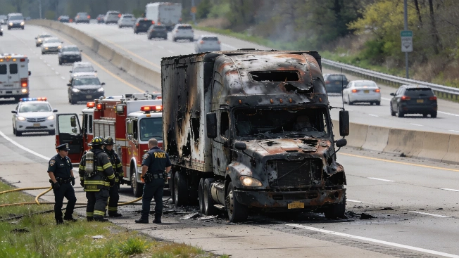 Freightliner Van Fire Shuts Down Garden State Parkway in Wall, NJ Farmington Voice